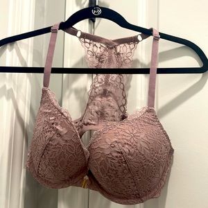 Mauve Lace Push-up Bra